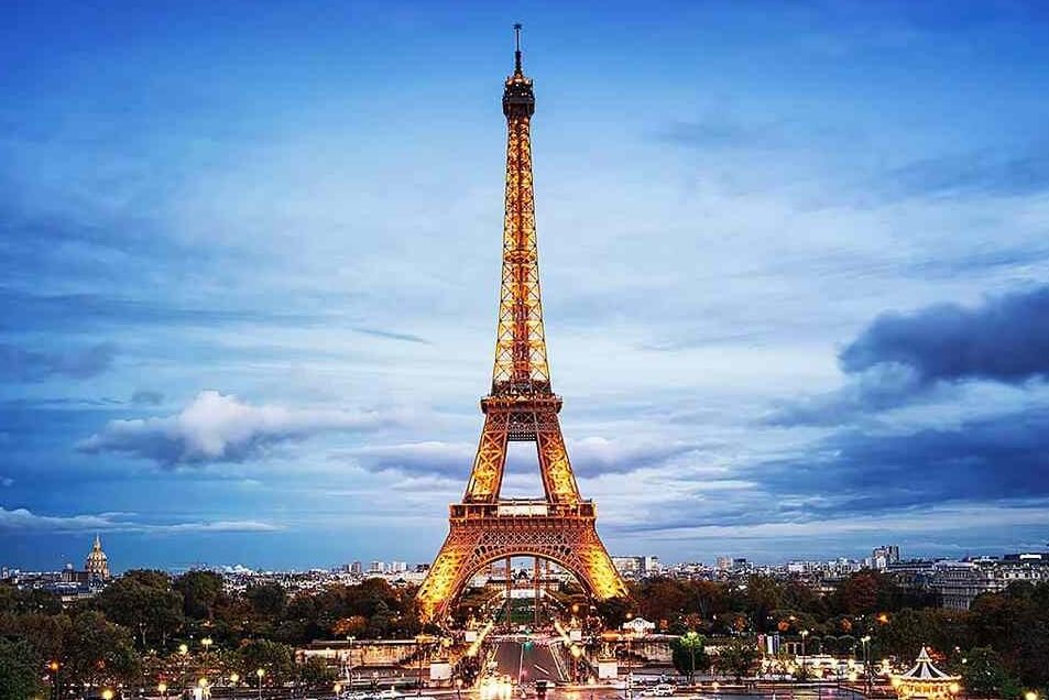 Eiffel Tower view from Champ de Mars